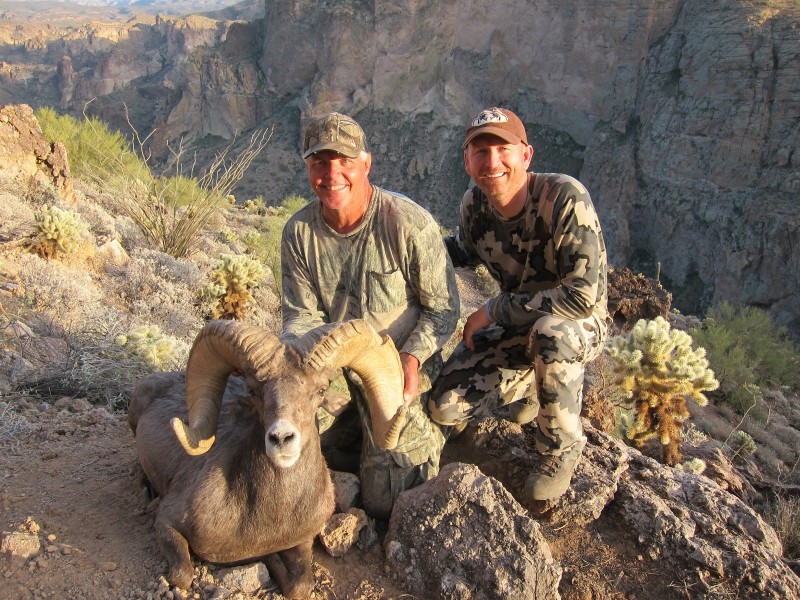 Arizona Desert Bighorn Ram taken in Unit 22 with Jay Scott. 