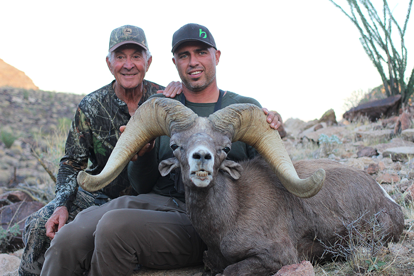 Frank Argo & Craig Steele with Frank's Arizona Raffle Desert Bighorn Sheep. 