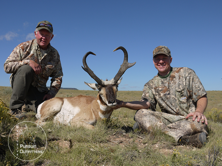 Mark & Ty posing with this beautiful Arizona Pronghorn. 