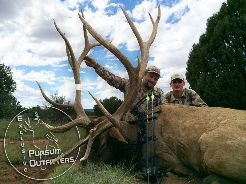 Jason & Logan with Jason's 408 Gross Arizona Bull Elk.  